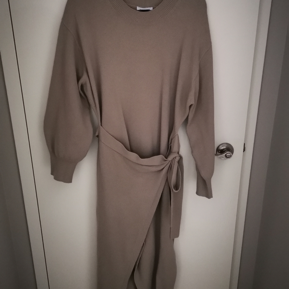 & Other Stories Midi Wrap Sweater Dress - Picture 2 of 5